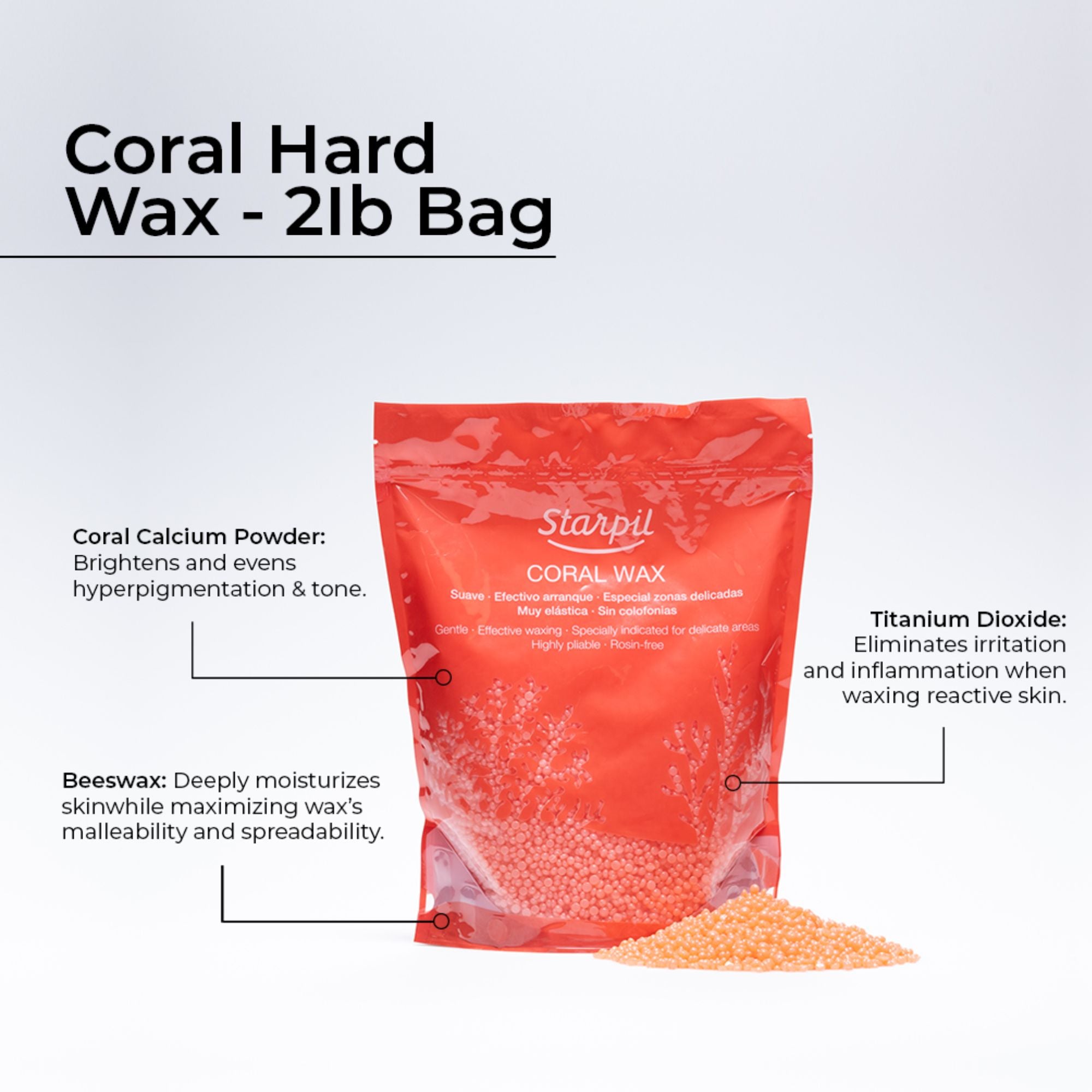 Coral Film Hard Wax Microbeads (2.2lbs-30lbs)