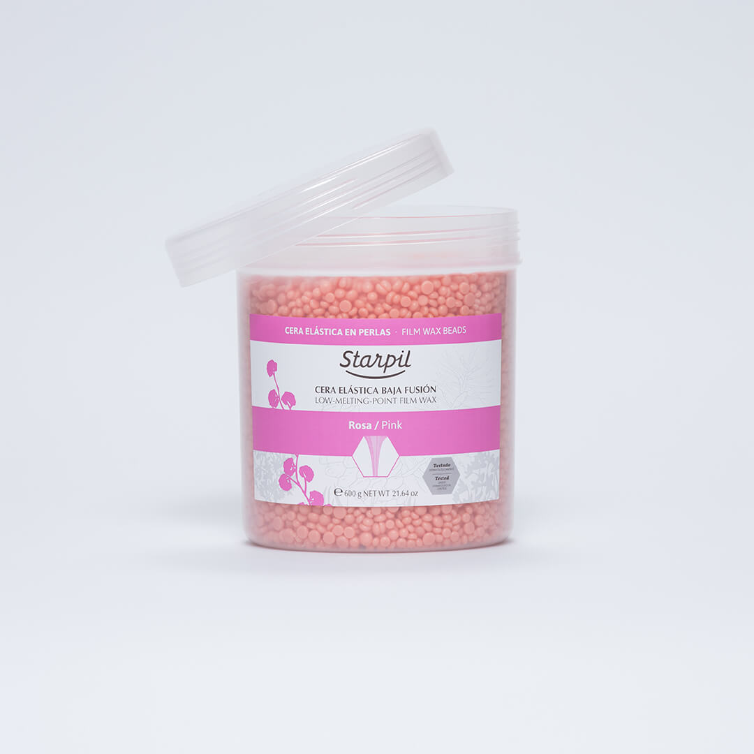 Mini pote de cera dura de filme rosa - 600 g