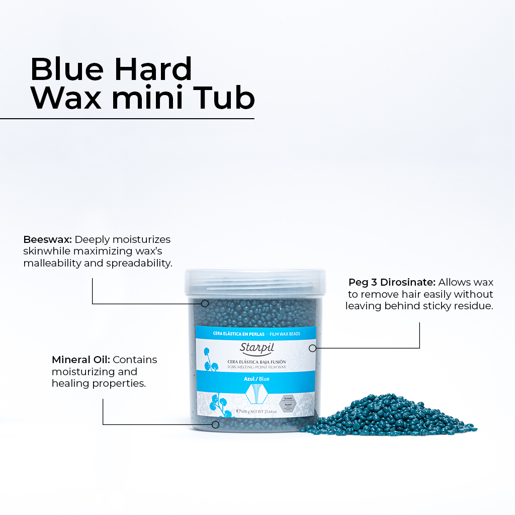 Contas de Cera Dura de Filme Azul - Mini Tubo 600g