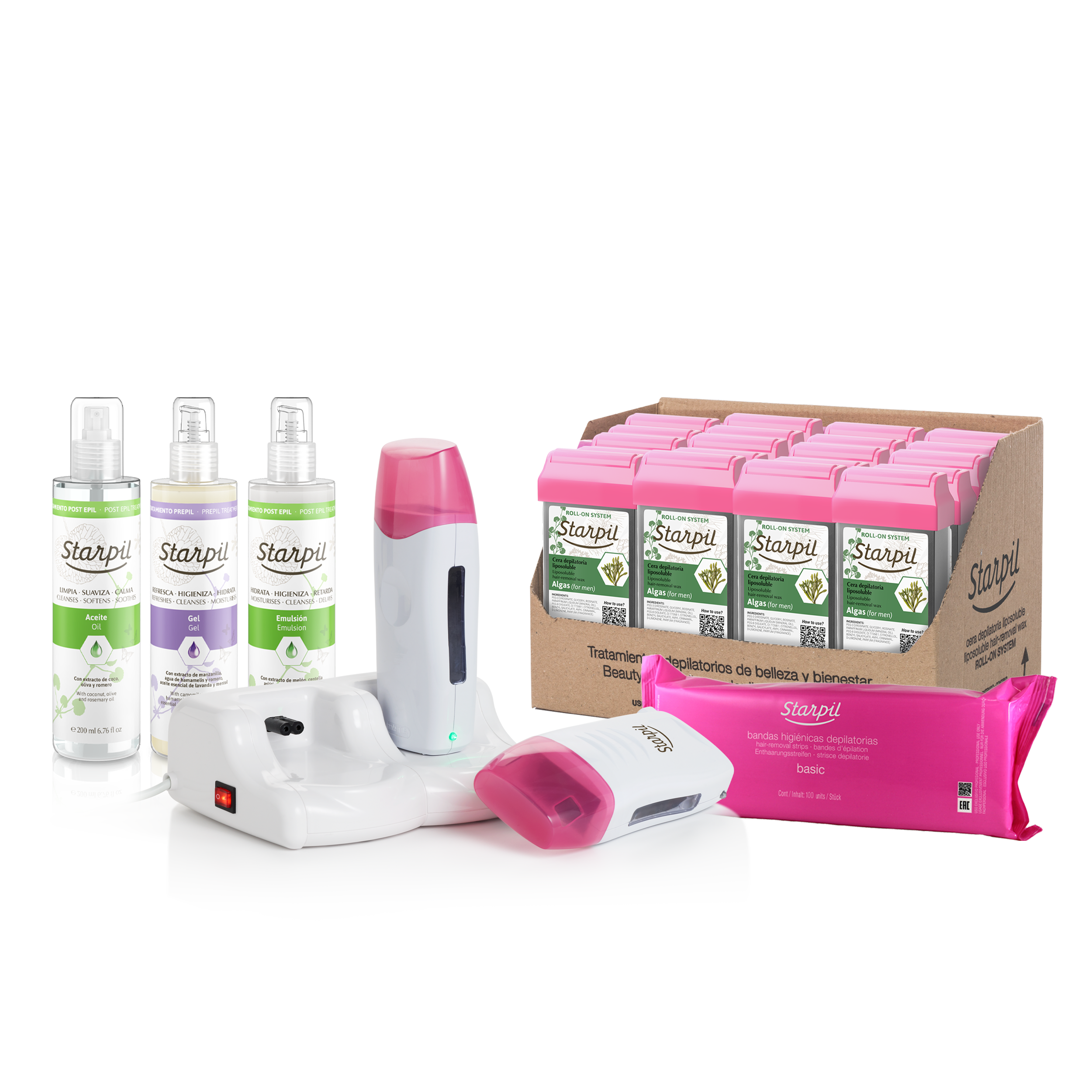 Kit de cera profesional doble roll-on