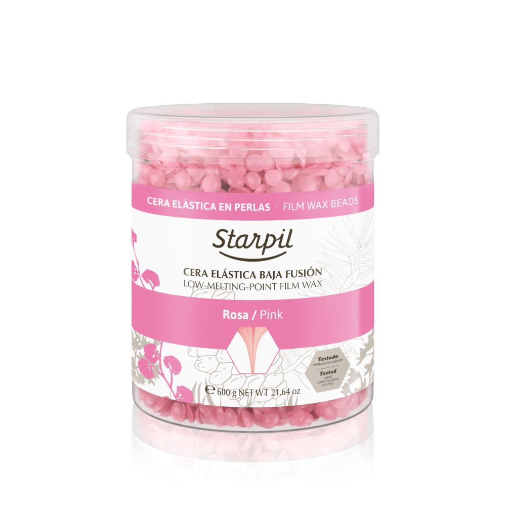 Mini pote de cera dura de filme rosa - 600 g