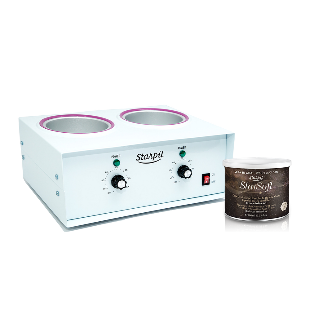Double Soft Wax Warmer 2.2lb Starpil Wax