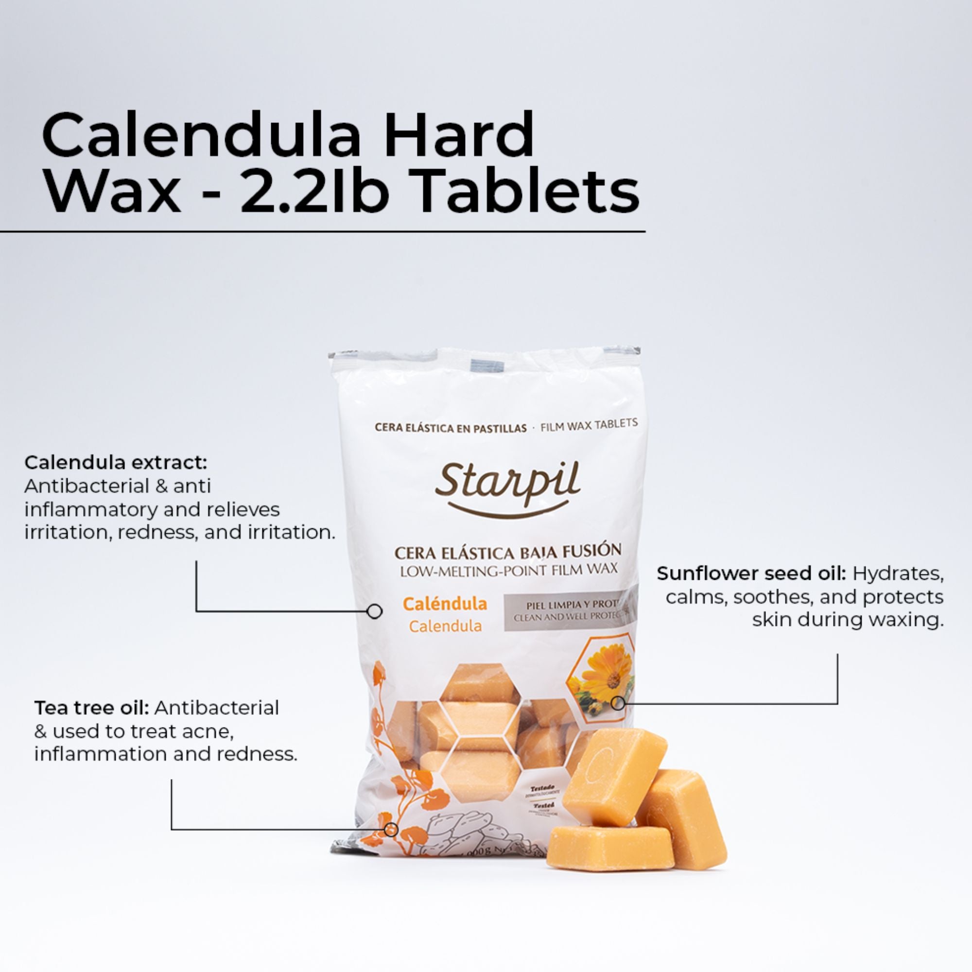 Calendula Film Hard Wax Tablets - 2.2lb