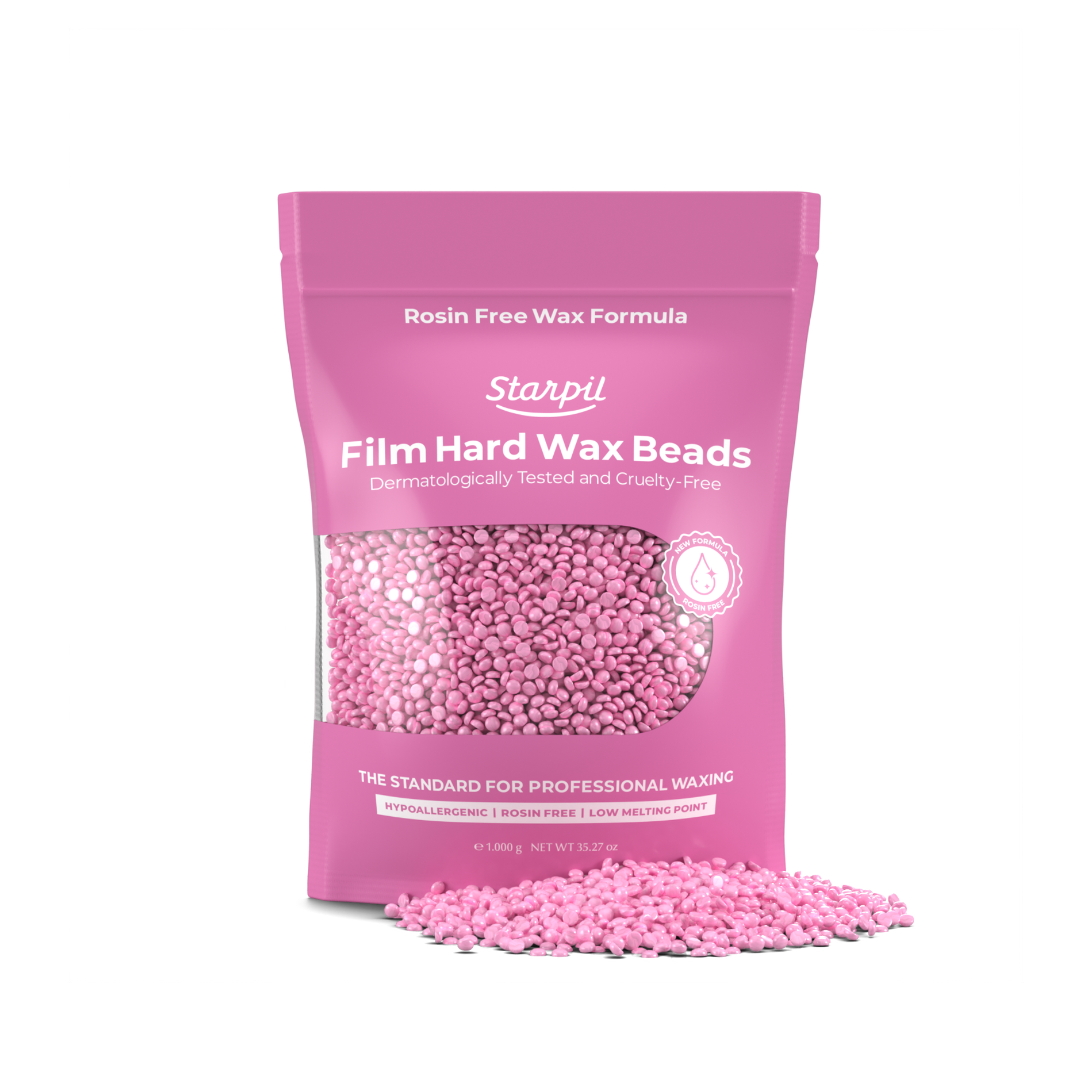Hypoallergenic Pink Film Hard Wax Beads (1lb - 30lb)