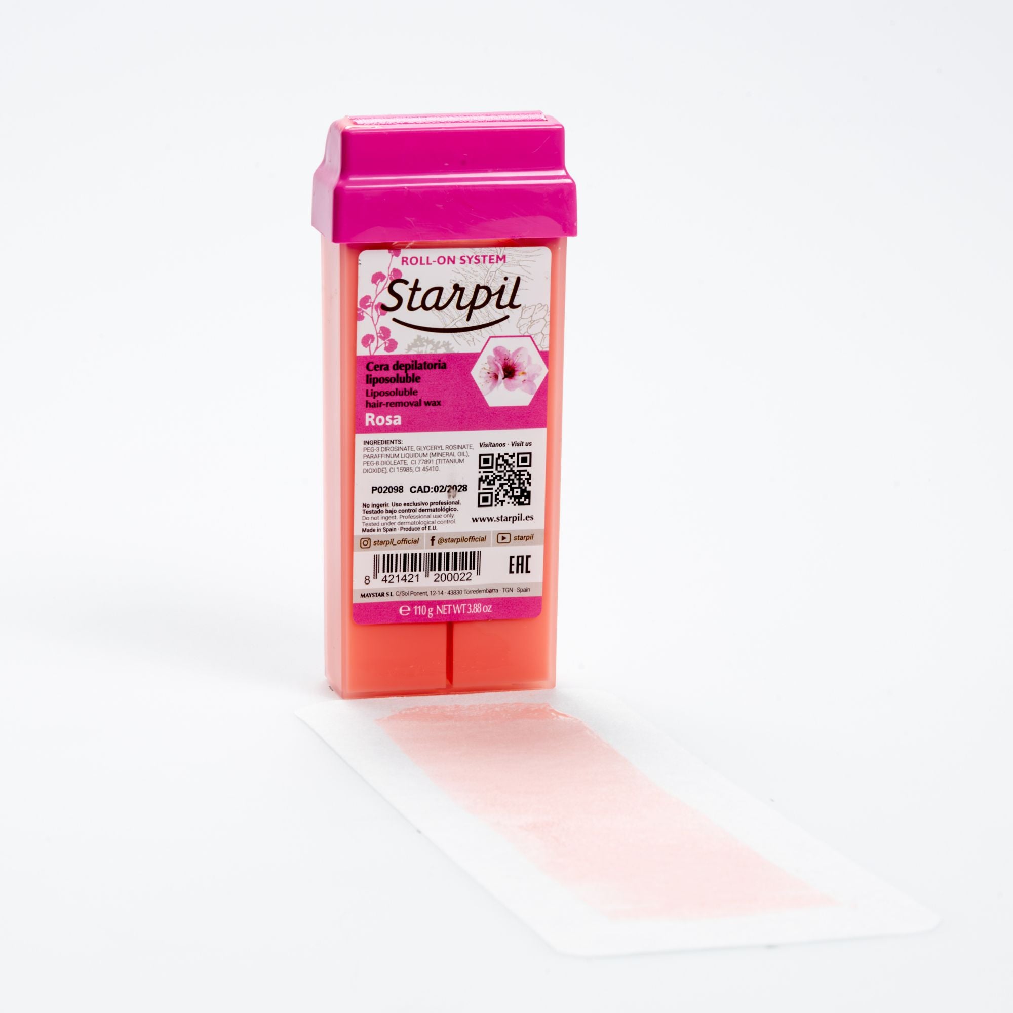 Cartuchos de cera roll-on rosa - pacote com 20