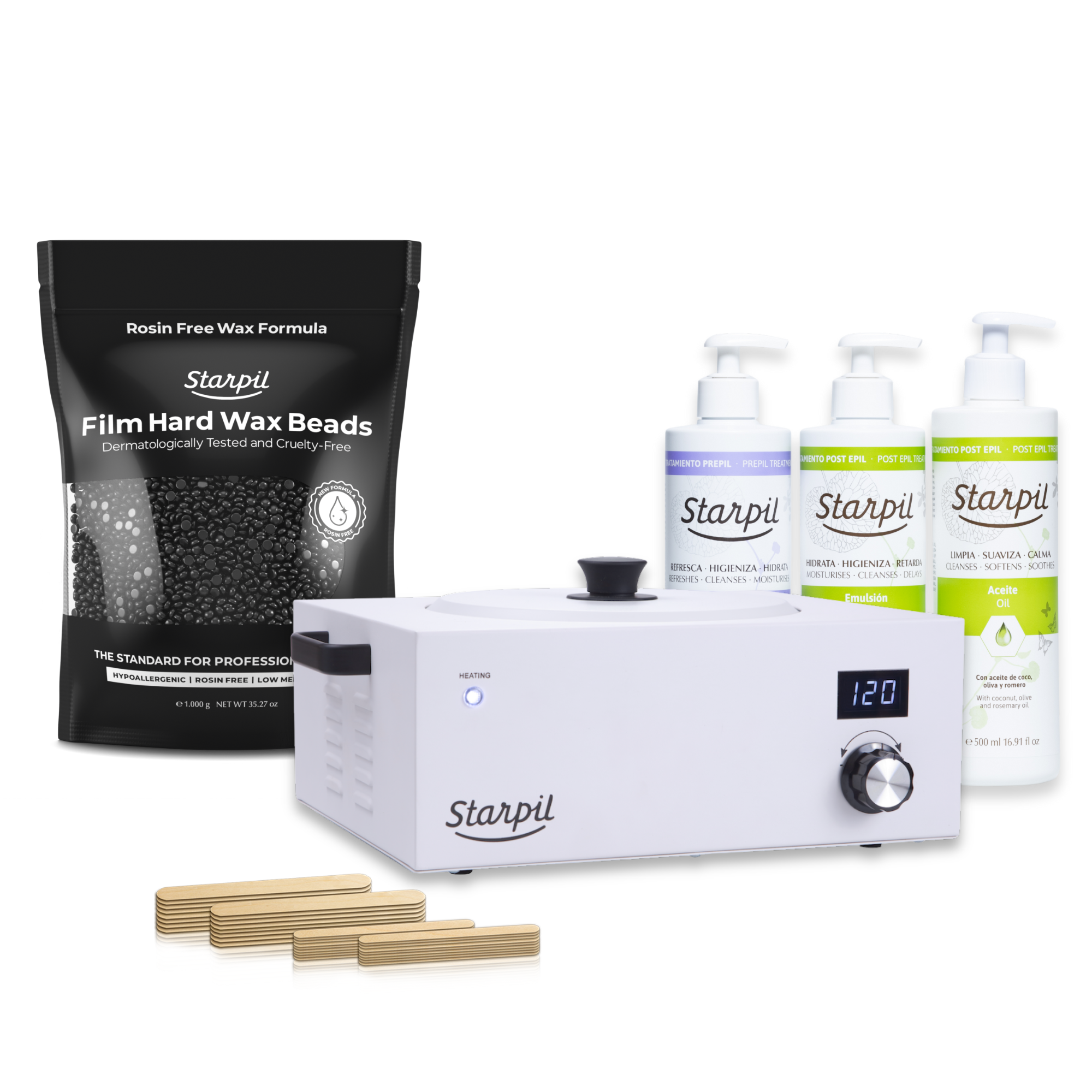 Kit de calentador de cera dura extra grande premium - 10 lb