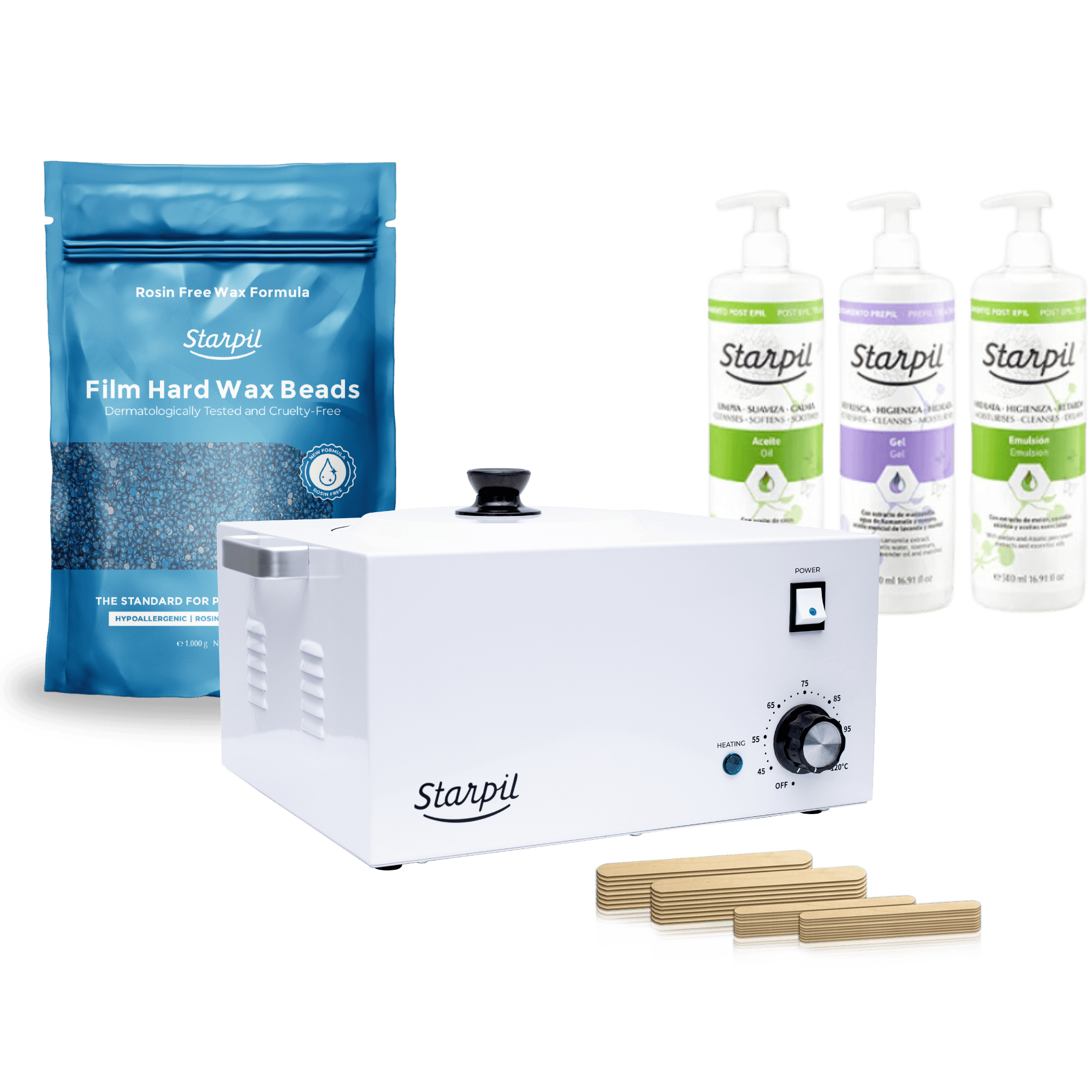 Kit de calentador de cera dura extra grande premium - 10 lb