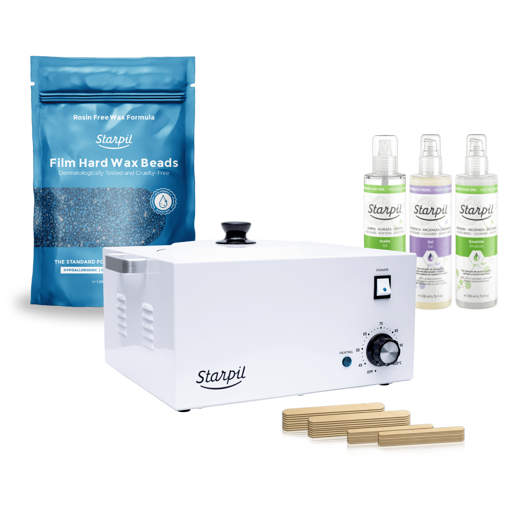 Kit de calentador de cera dura extra grande premium - 10 lb