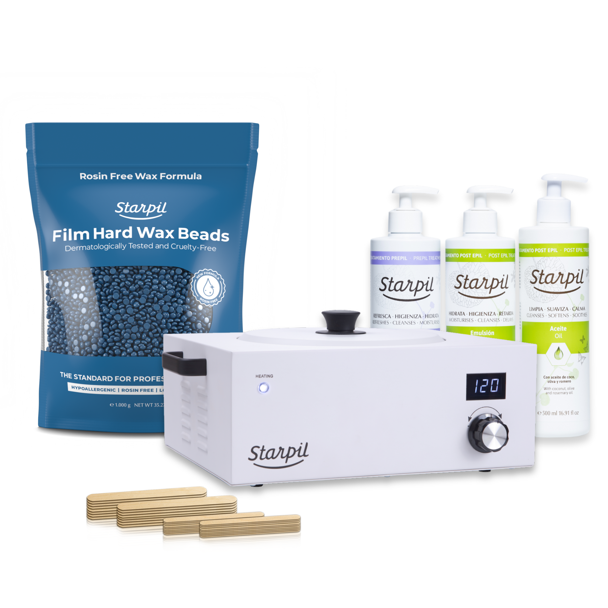 Kit de calentador de cera dura extra grande premium - 10 lb