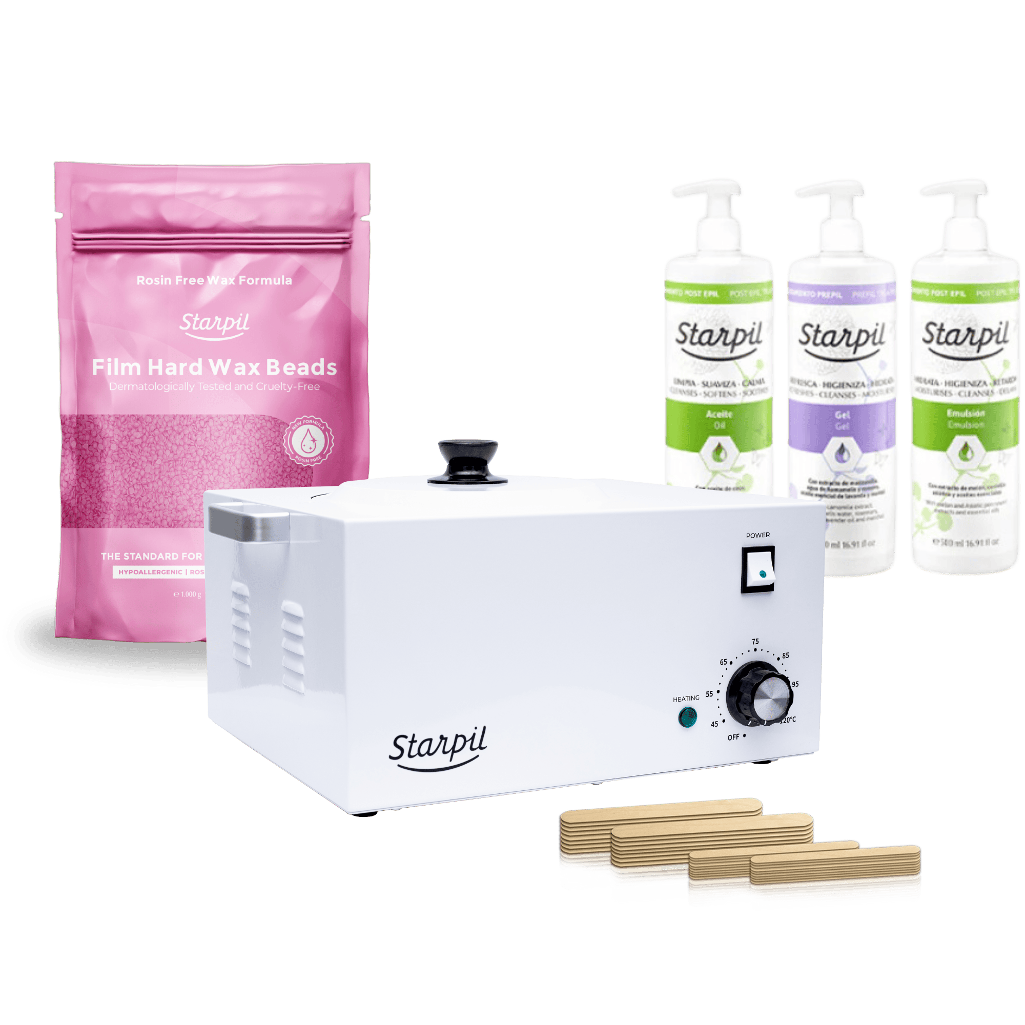 Kit de calentador de cera dura extra grande premium - 10 lb