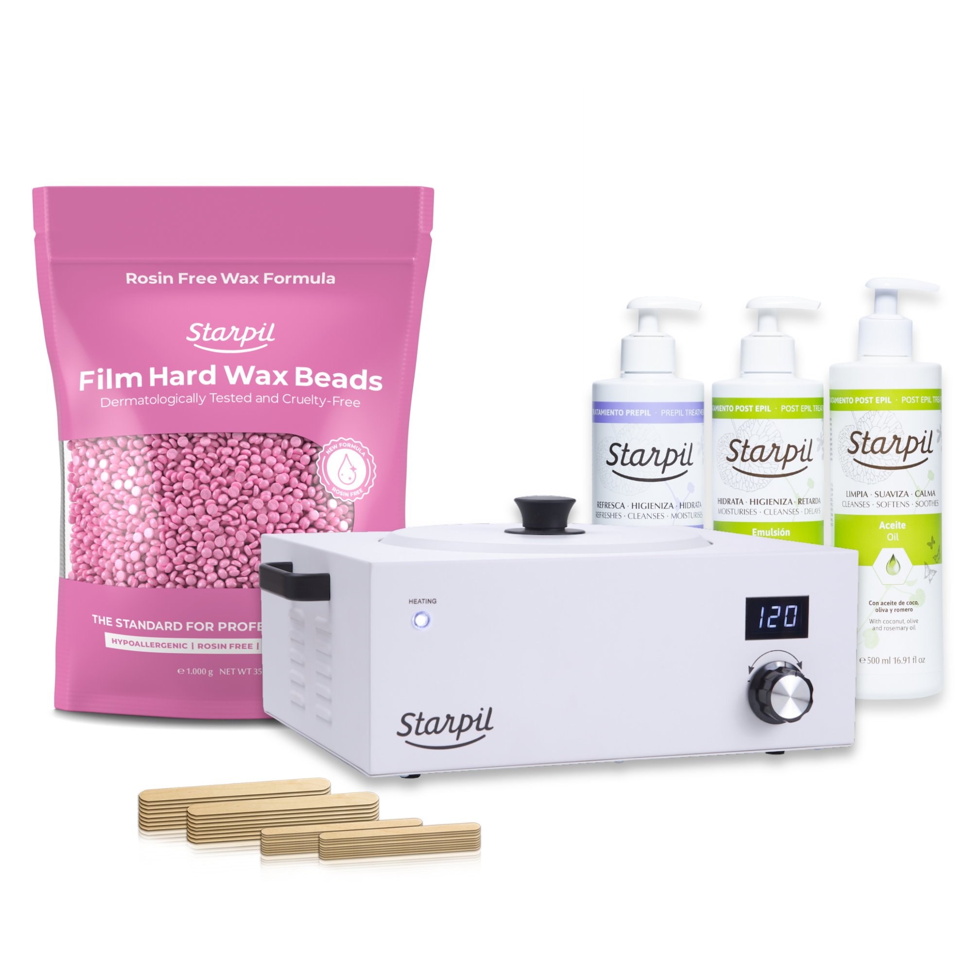 Kit de calentador de cera dura extra grande premium - 10 lb