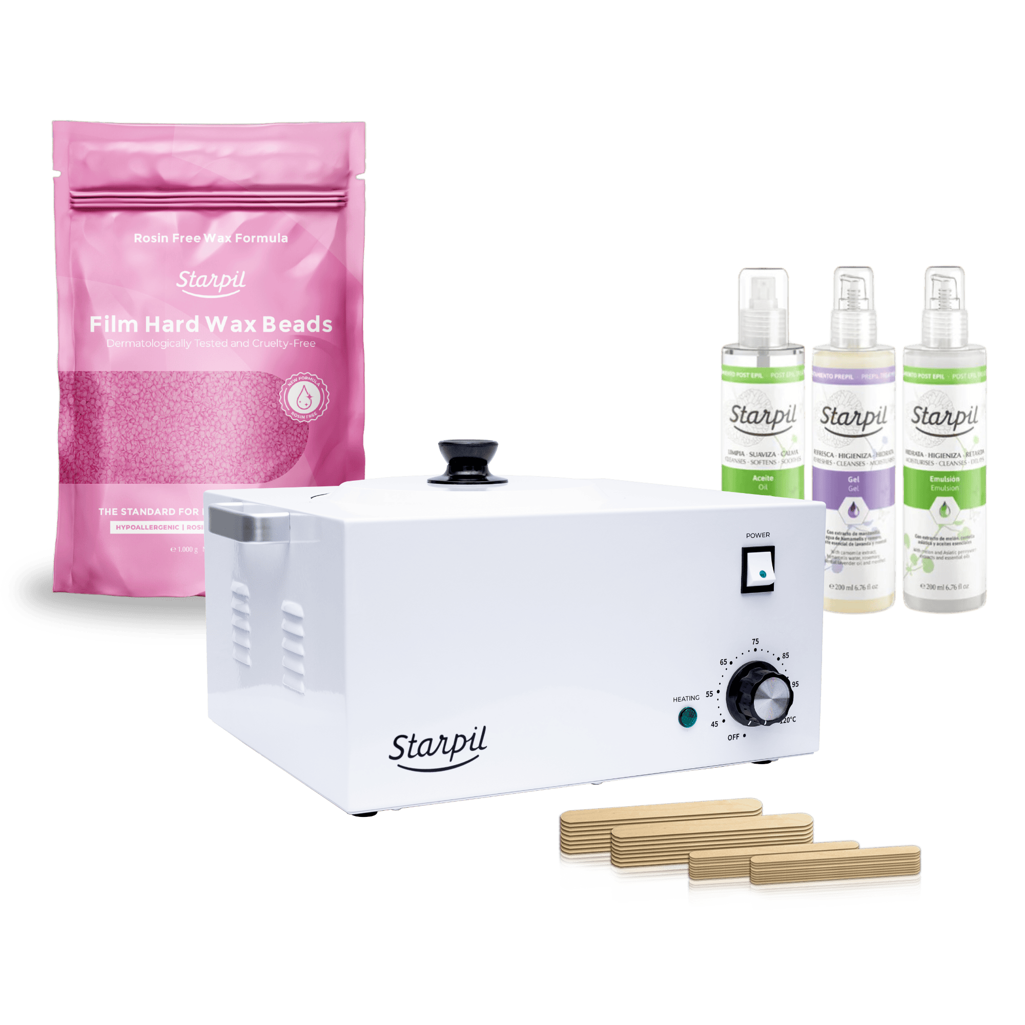 Kit de calentador de cera dura extra grande premium - 10 lb