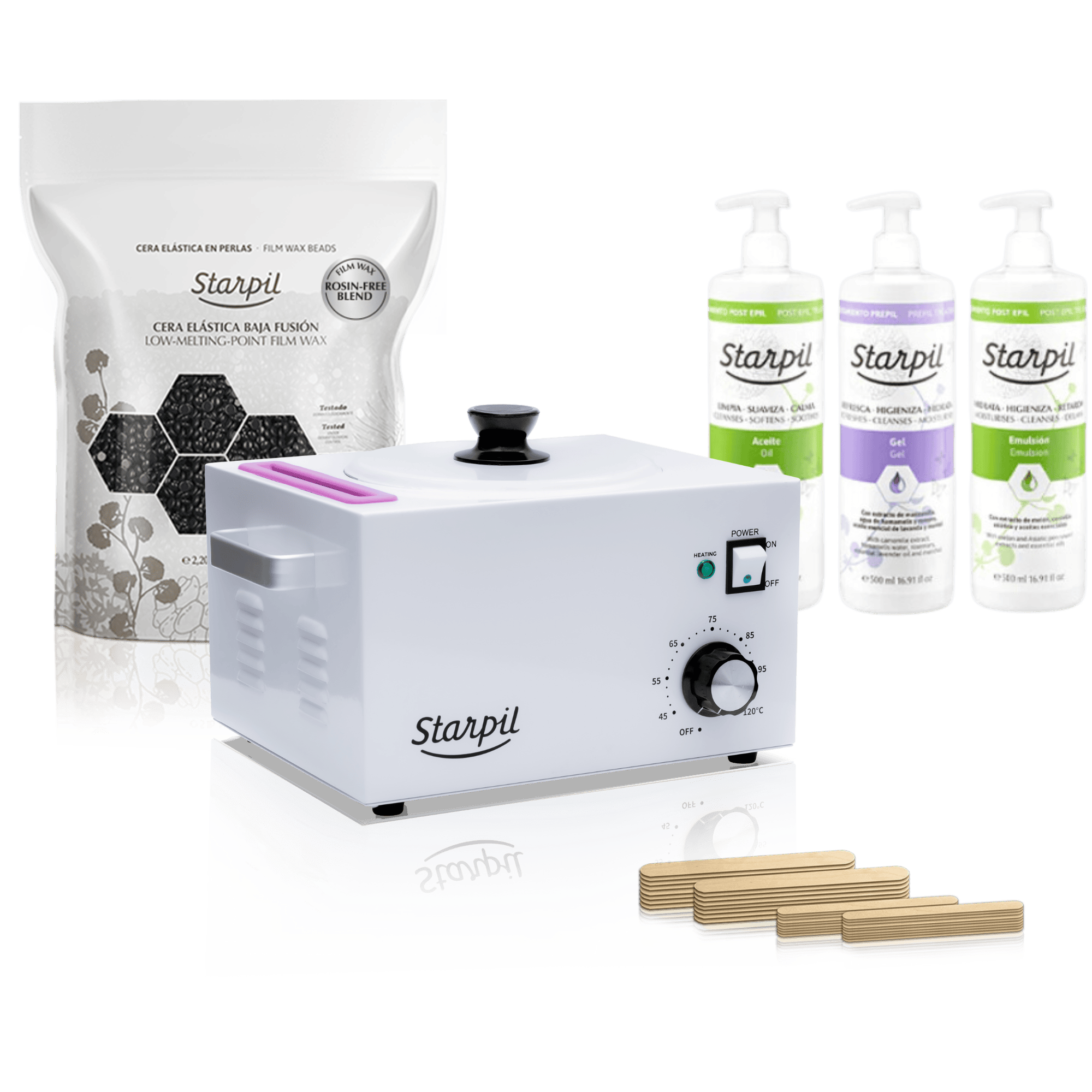 Kit de calentador de cera dura extra grande premium - 10 lb