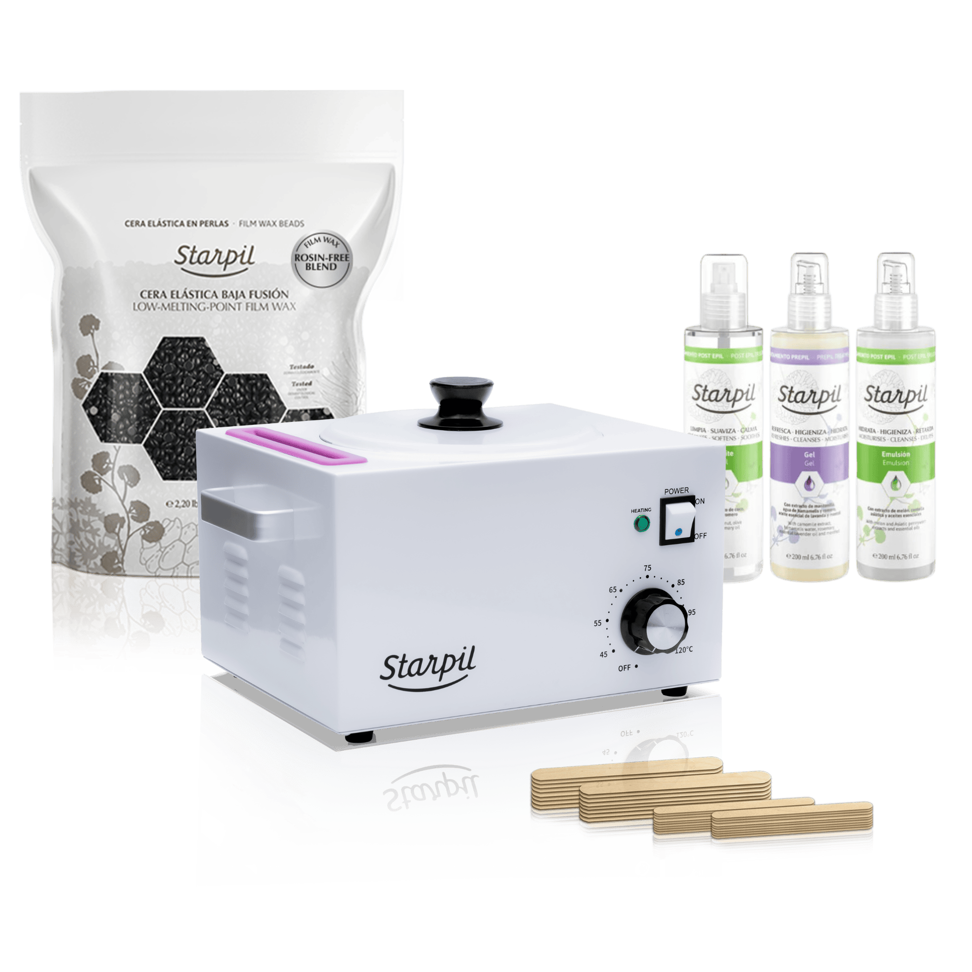 Kit de calentador de cera dura extra grande premium - 10 lb