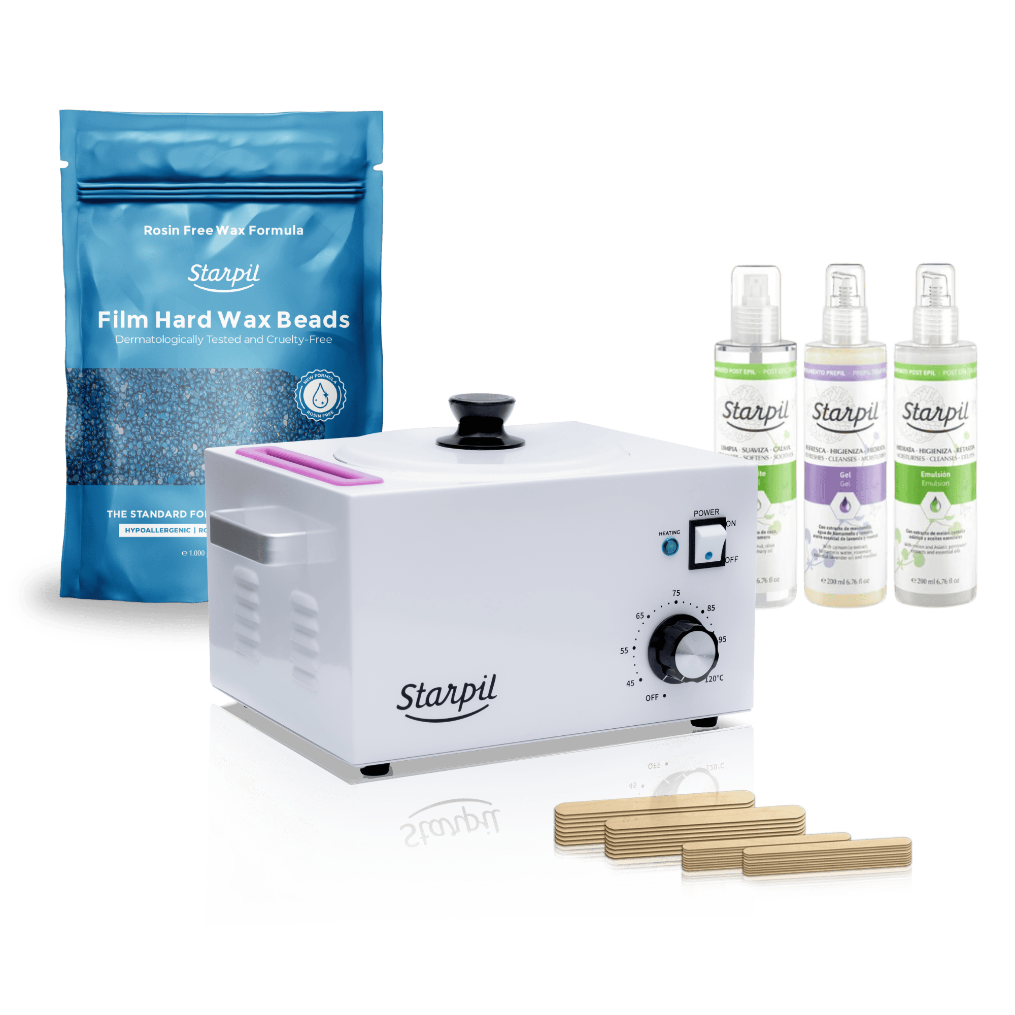 Kit de calentador de cera dura extra grande premium - 10 lb