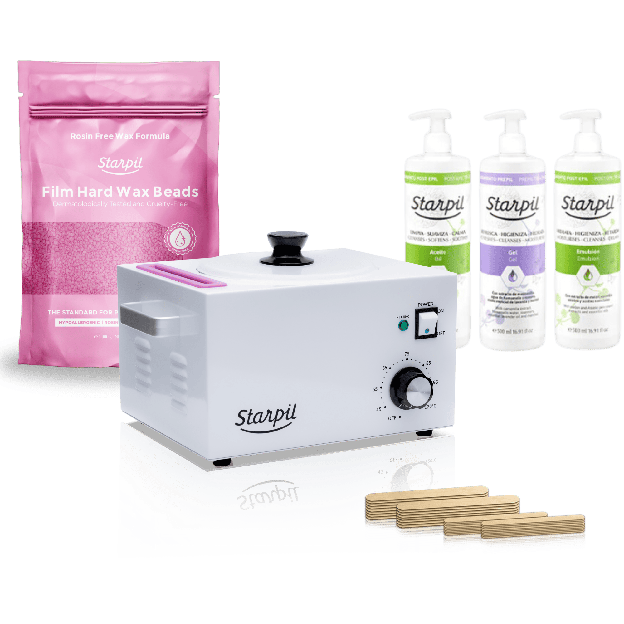 Kit de calentador de cera dura extra grande premium - 10 lb