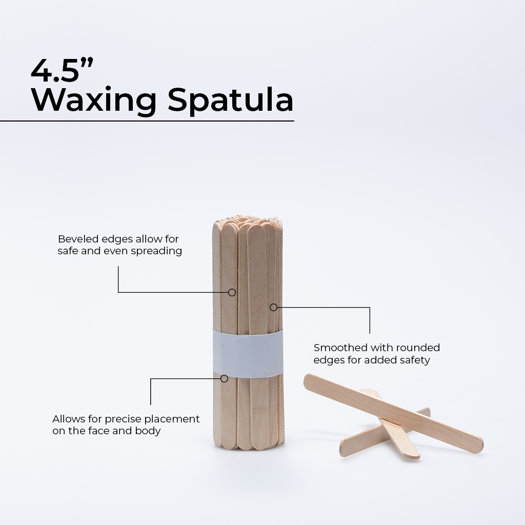 4.5 Wooden Wax Spatulas - Starpil Wax