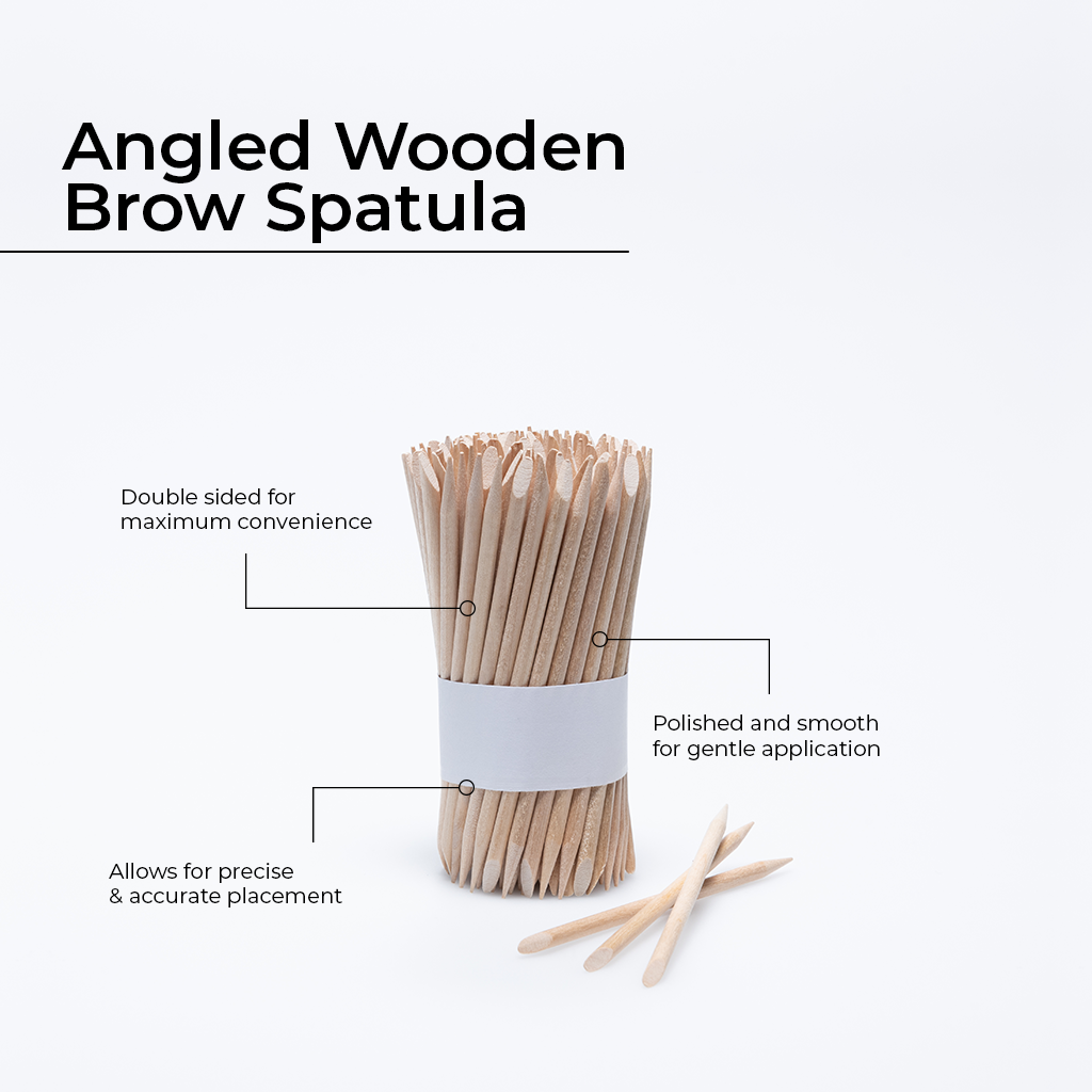Angled Wooden Brow Spatula (Double-Sided)