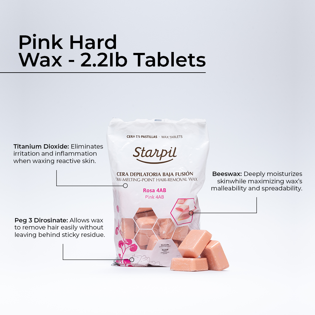 Tabletas de cera dura rosa (mezcla original)