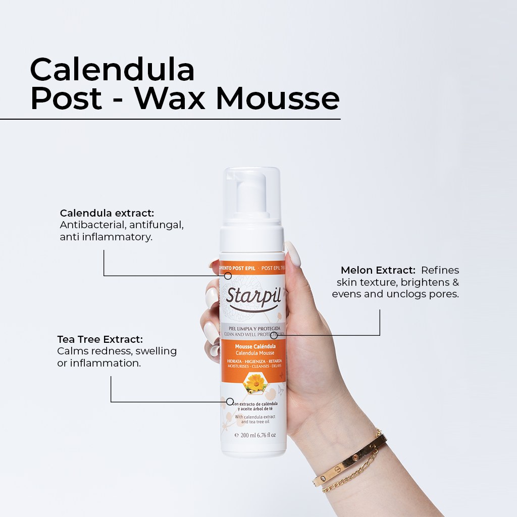 Mousse pós-cera de calêndula (pequeno - 200ml)