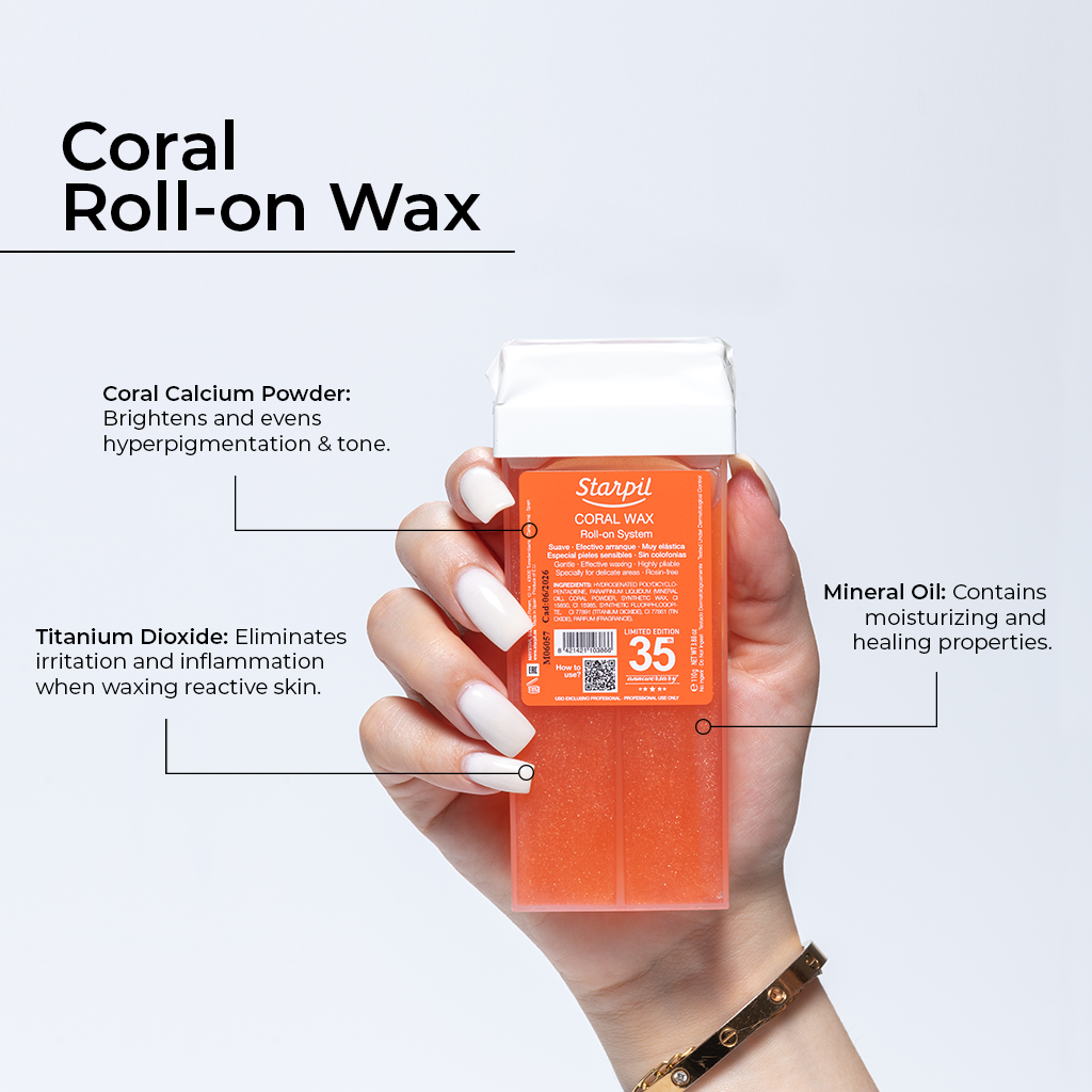 Cartuchos de cera roll-on coral