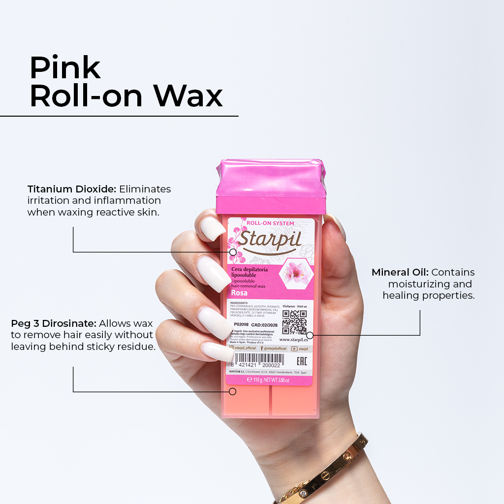 Cartuchos de cera roll-on rosa - Paquete de 20