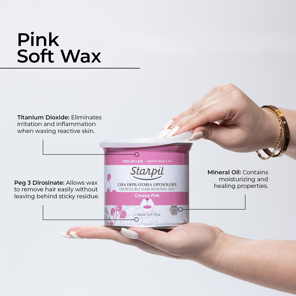 Creamy Pink Soft Strip Wax (500ml)
