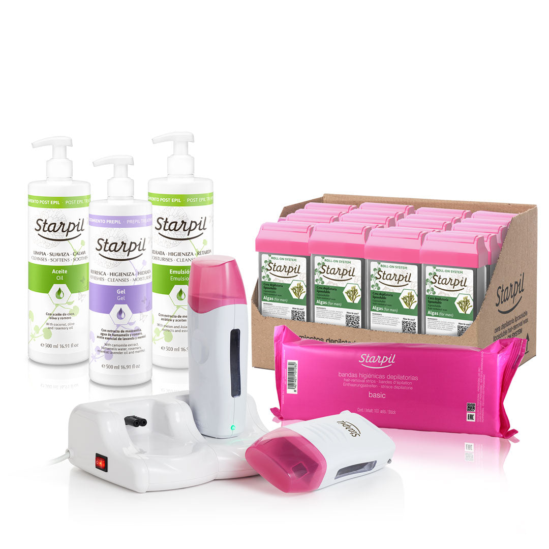 Kit de cera roll-on duplo profissional