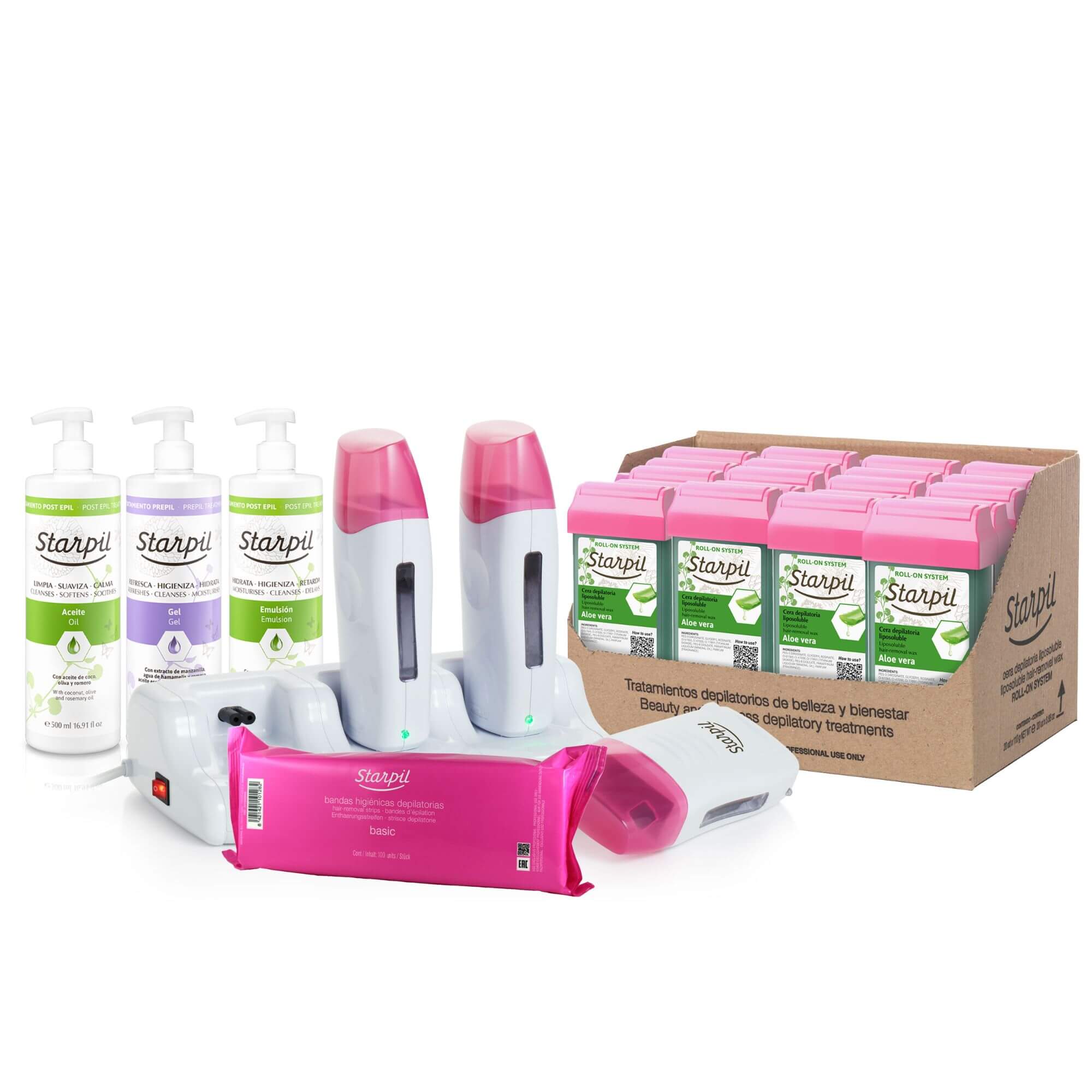 Kit profesional de cera triple roll-on