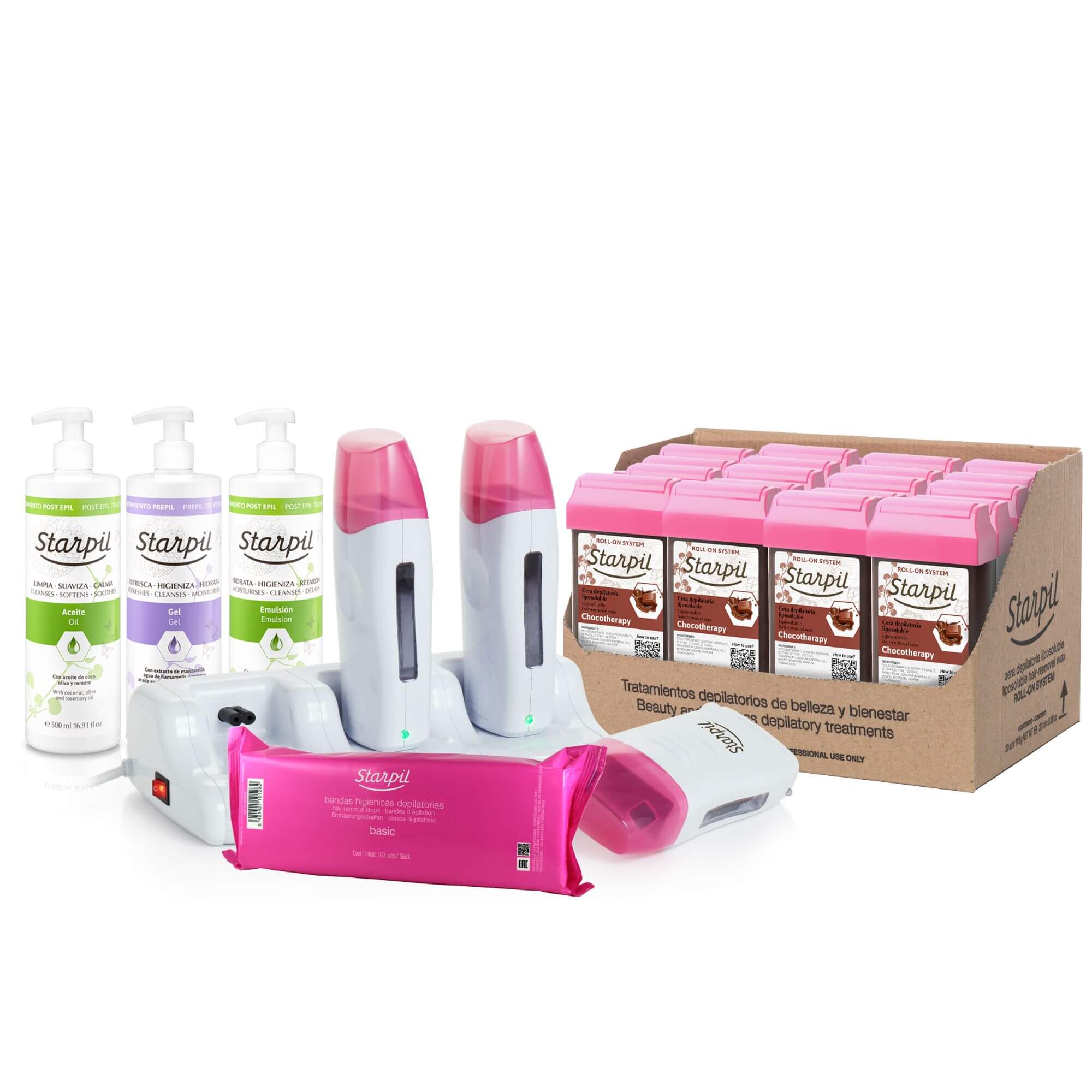 Kit profesional de cera triple roll-on