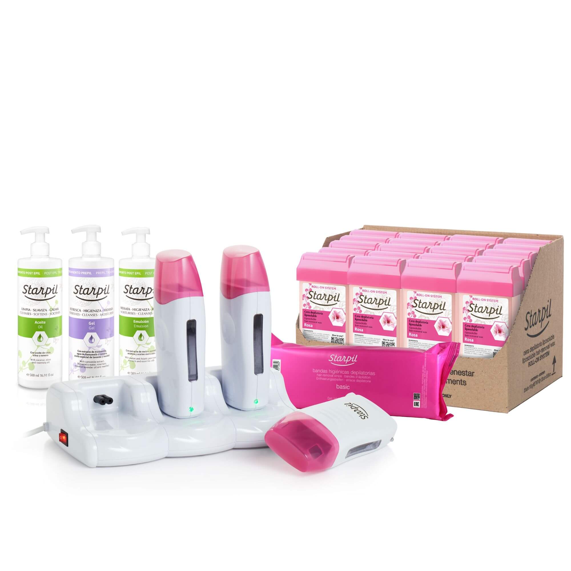 Kit profesional de cera triple roll-on