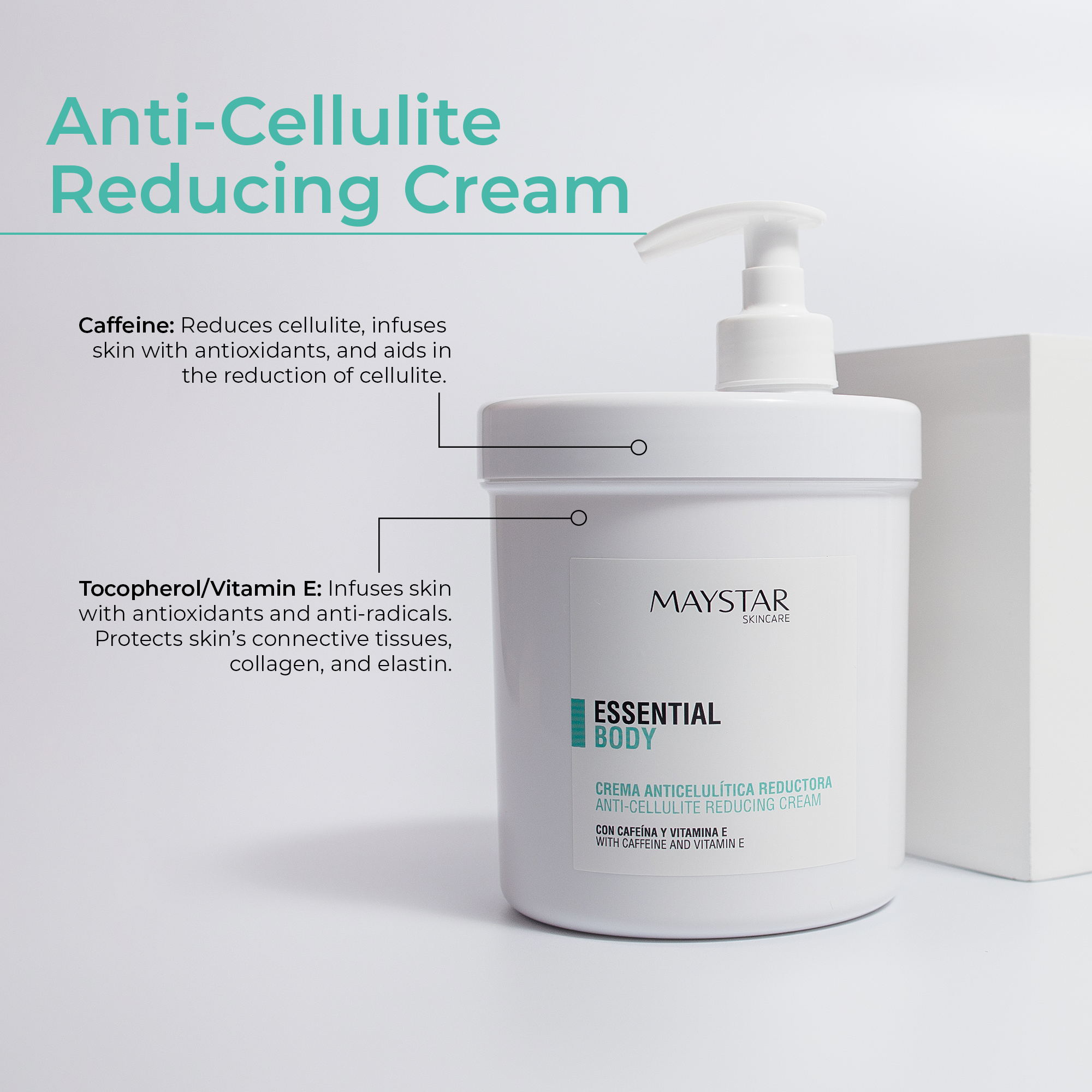 Crema Reductora de Celulitis (1000mL) - Maystar Essential