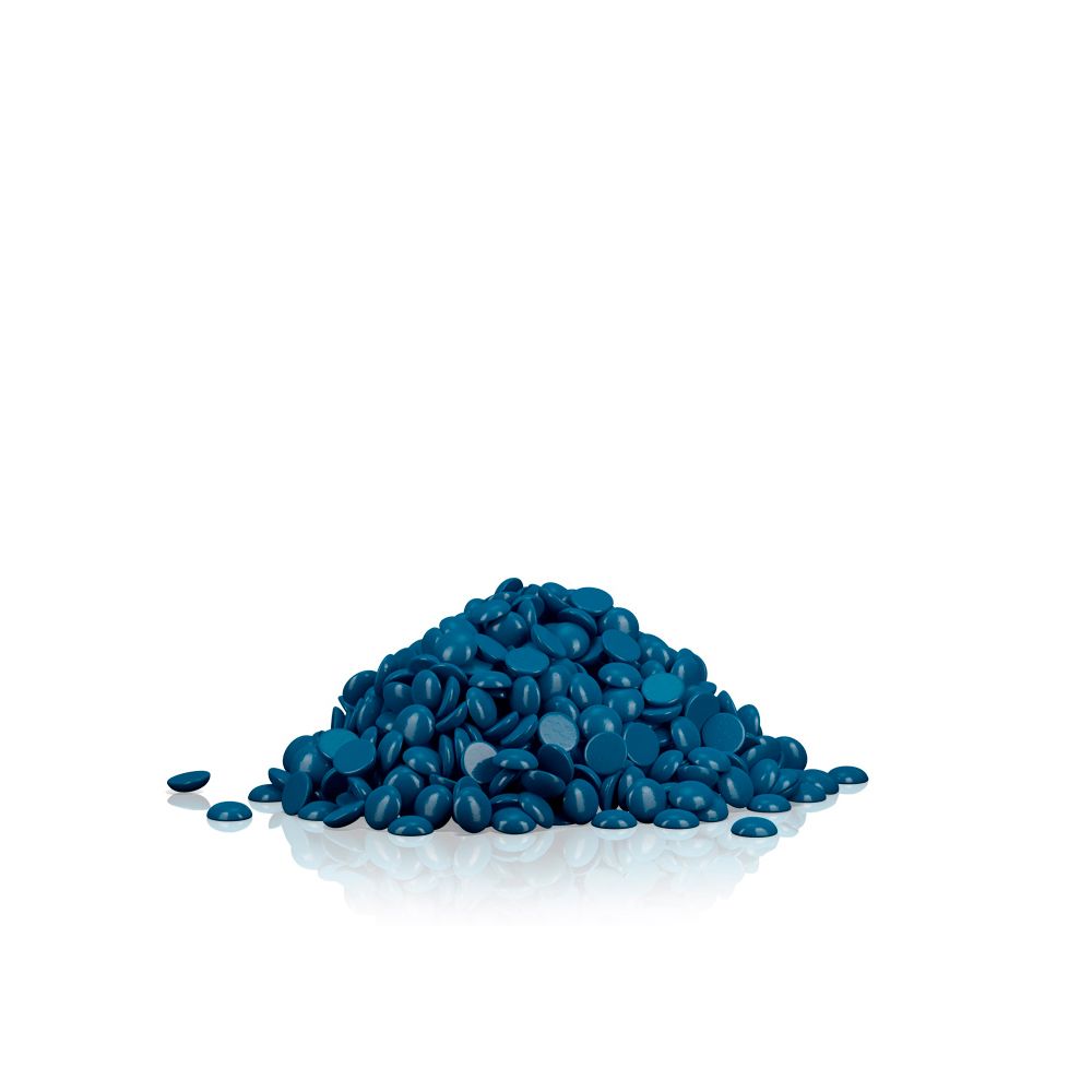 Perlas de cera dura de película azul - Mini bote de 600 g