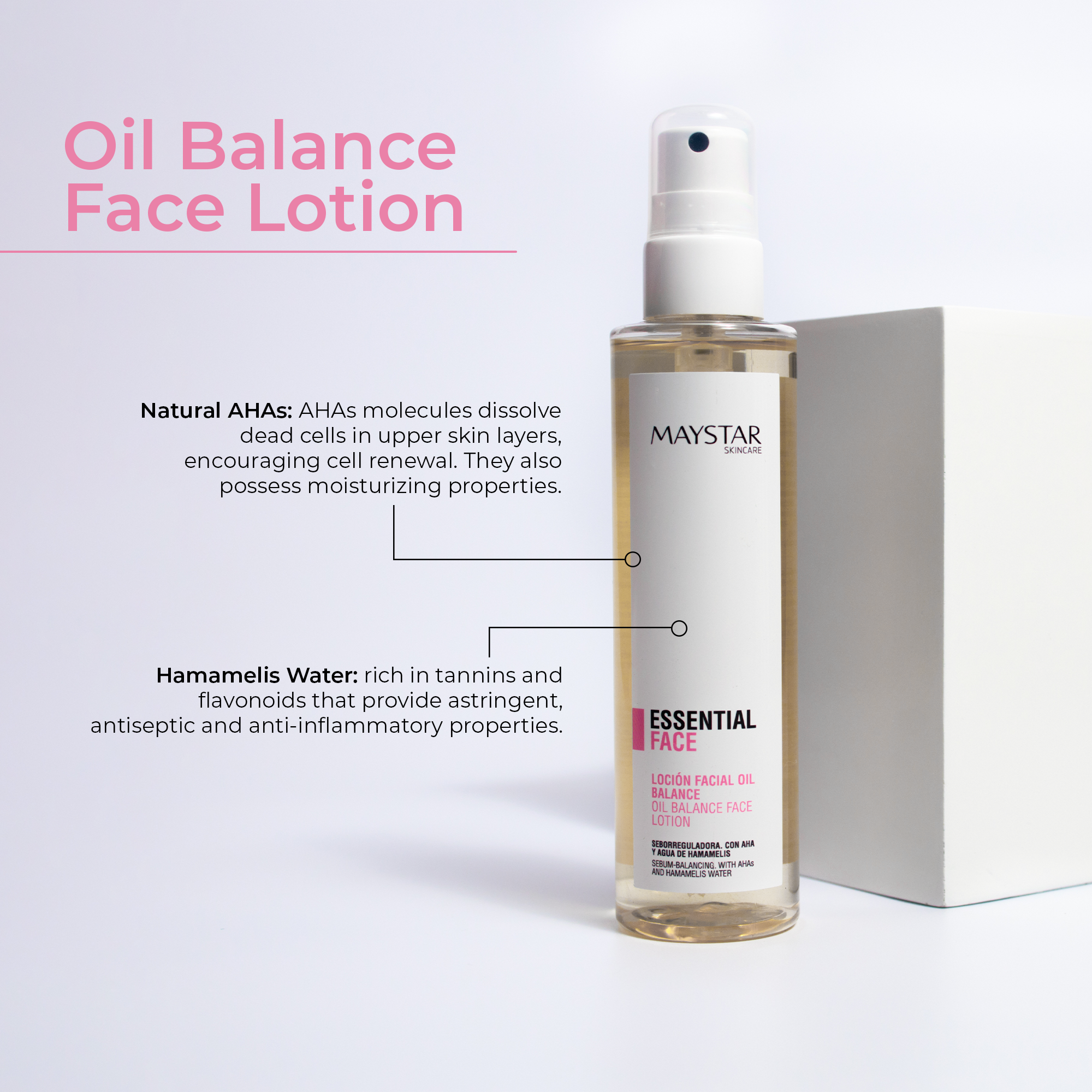 Loción facial Oil Balance - Maystar Essential